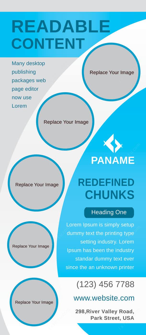 一站式获取蓝色X展架模板资源，助力企业视觉营销高效升级